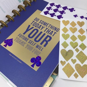 Vinyl stickers playing cards suits.