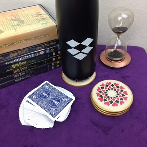 Een set van 4 speelkaarten met mandala-onderzetters ontwerp #2