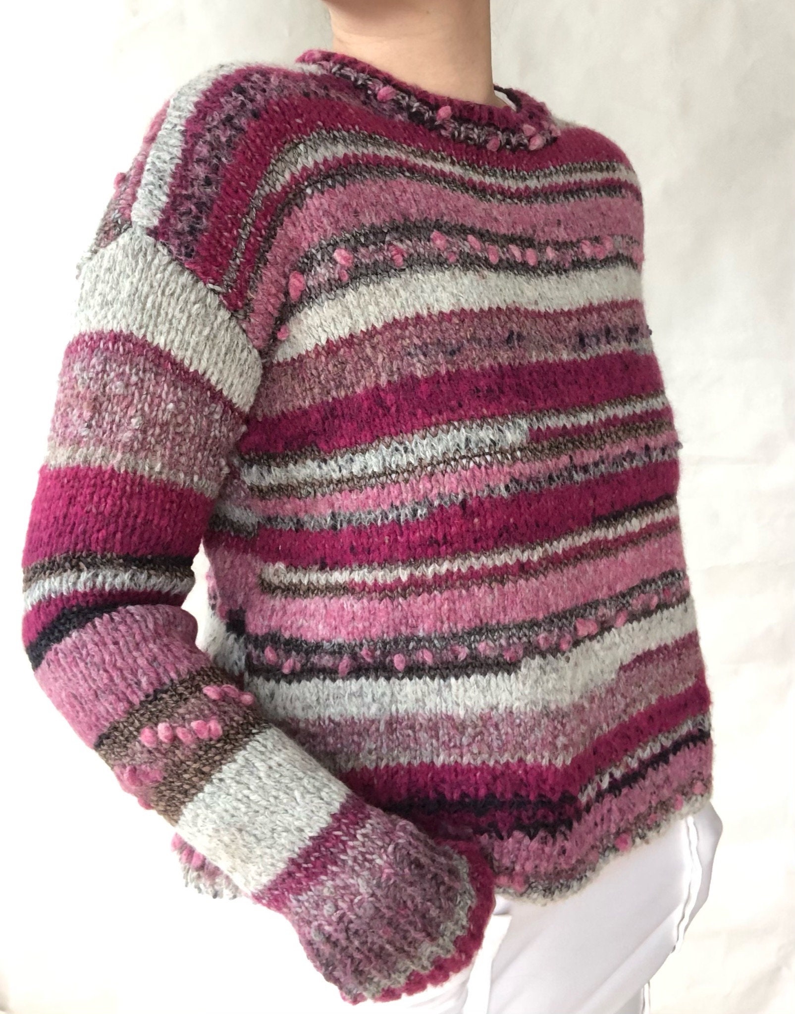 Sweater handmade sweater oversize woman | Etsy