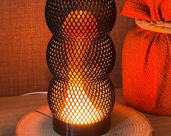 3D Printed Table Lamp – Modern Mesh Night Light – Cozy Ambient Lighting - Lava Lamp