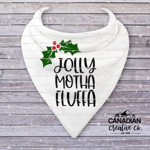 Jolly Motha Fuffa Christmas Dog Bandana Shirt Digital Design PNG, JPG, SVG Personal or Commercial Use Sublimation or Vinyl