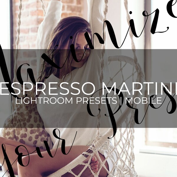 5 Mobile Lightroom Presets - Instagram Presets, Blogger Presets, Travel Preset Photo Enhancement - ESPRESSO MARTINI