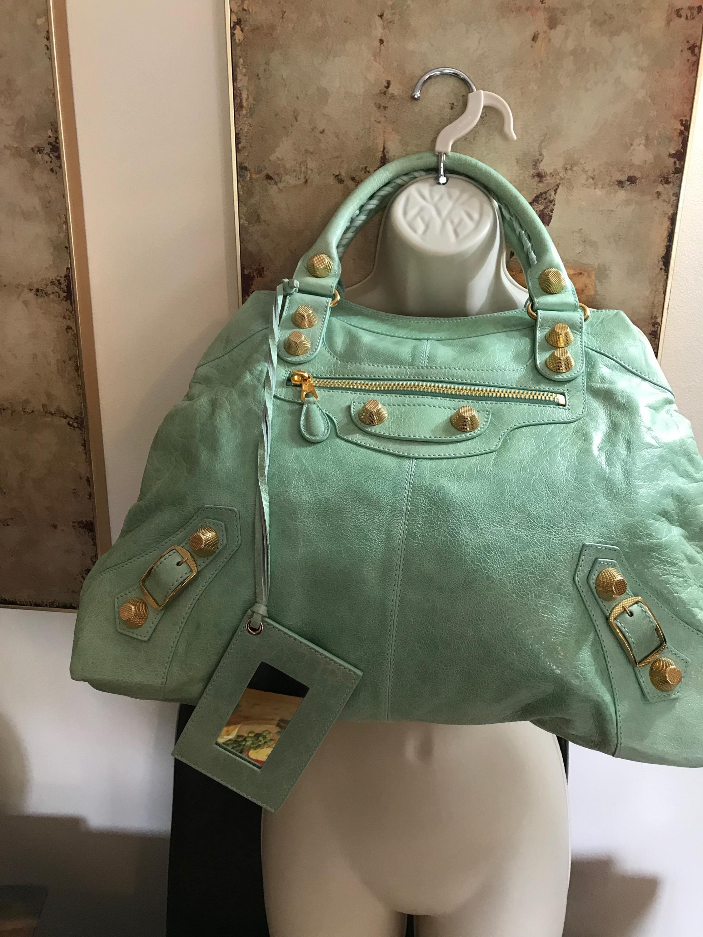 Exquisite Balenciaga Light Green Bag New With Tags & Dust Bag Very 