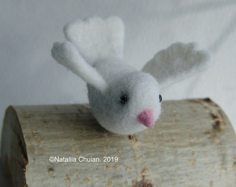 Peace Dove Needle felted white dove Whitsun gift Waldorf Etsy