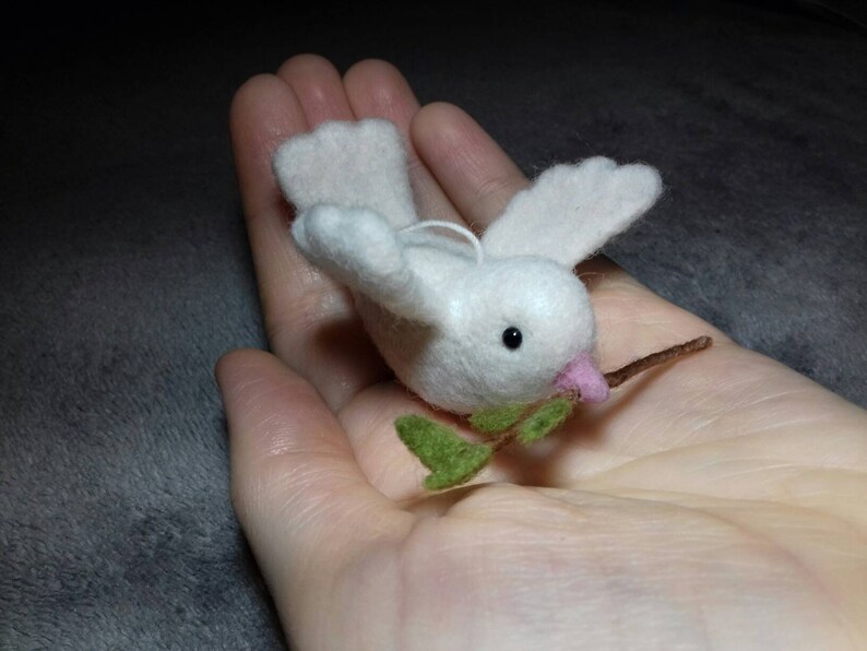 Peace Dove Needle felted white dove Whitsun gift Waldorf Etsy