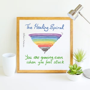 Healing Spiral Instant High-Resolution Download Therapist Counselor Gift, Anxiety PTSD Hope Healing Printable image 1