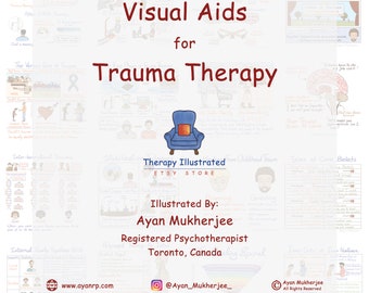 Visual Aids Flipbook for Trauma Therapy – Handmade Mental Health Education Art – Psychotherapy, Therapist Counselor Gift, Anxiety, PTSD