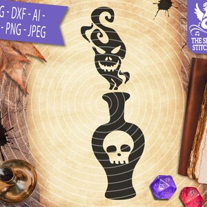 Poison Bottle 1 SVG DXF, Instant Download, Stitchbird Graphics Commercial Use, Silhouette Studio Cricut, Halloween Clipart, Cut File