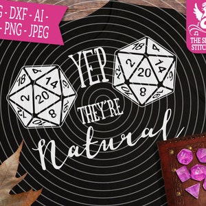 Yep Sie sind natürliche SVG DXF, Rollenspiele, sofortiger Download, Stitchbird Grafiken, kommerzielle Nutzung, Silhouette Studio, Cricut, DnD D20 Clipart