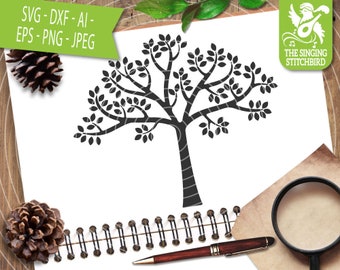Árbol de fantasía SVG, Descarga instantánea, Vector, Uso comercial SVG, Silueta SVG, Silhouette Studio Cricut, Eps Dxf, Imágenes Prediseñadas de árbol, Vinilo de calcomanía