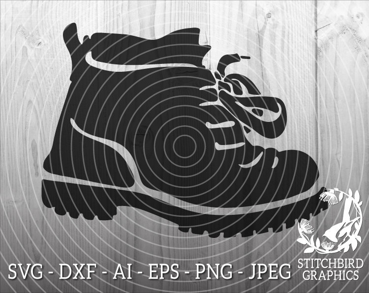 Hiking Boots 1 SVG Instant Download Vector Art Commercial Etsy