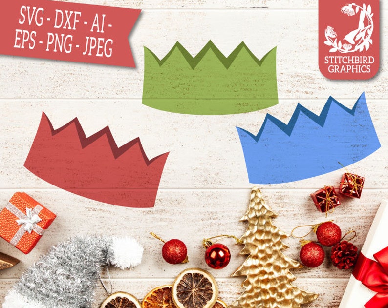Download Christmas Cracker Paper Hat Bundle SVG DXF Instant ...