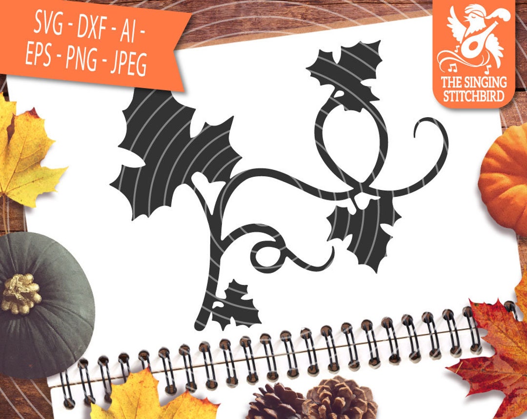 Pumpkin Vines SVG DXF, Instant Download, Stitchbird Graphics Commercial