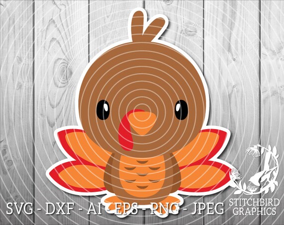 Download Cute Baby Turkey 2 Svg Dxf Instant Download Stitchbird Etsy