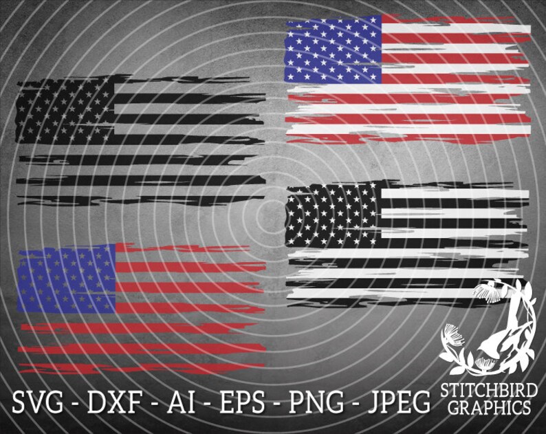 Download Clip Art Art Collectibles Distressed American Flag Bundle Svg Dxf Stitchbird Graphics Commercial Use Us Flag Clipart Instant Download Silhouette Studio Cricut