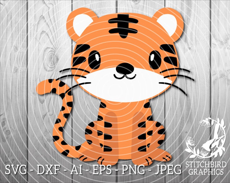 Download Cute Baby Tiger SVG DXF Instant Download Vector Art | Etsy