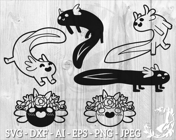 Axolotls SVG Instant Download Vector Art Commercial Use | Etsy New Zealand