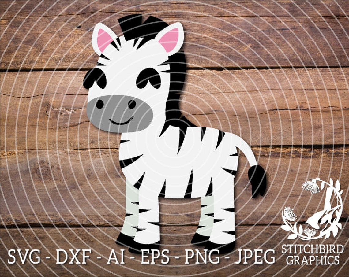 Cute Baby Zebra SVG DXF Instant Download Vector Art | Etsy UK