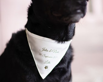 Hunde Halstuch zur Hochzeit | ivory