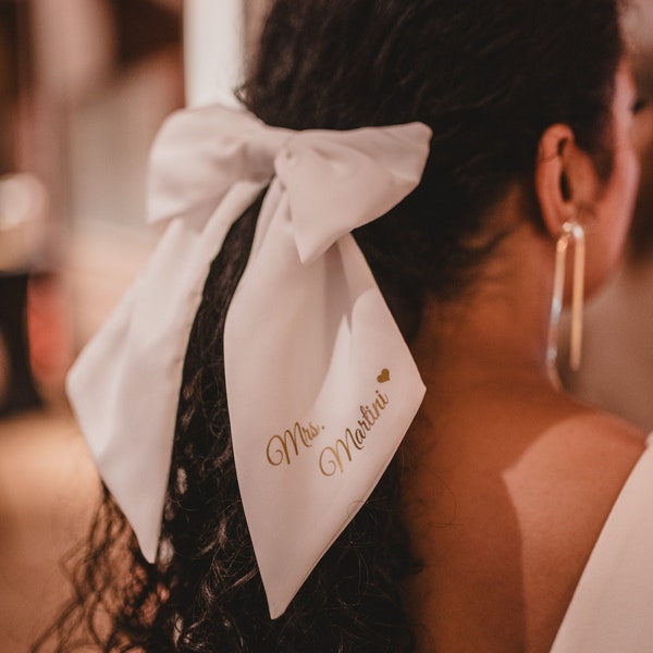 Haarschleife für die Braut | ivory | personalisierbar