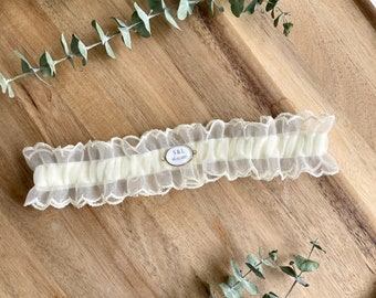 Kousenband Claire | gemaakt van organza | met personalisatie