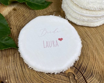 Make-up removal pads personalized in sets