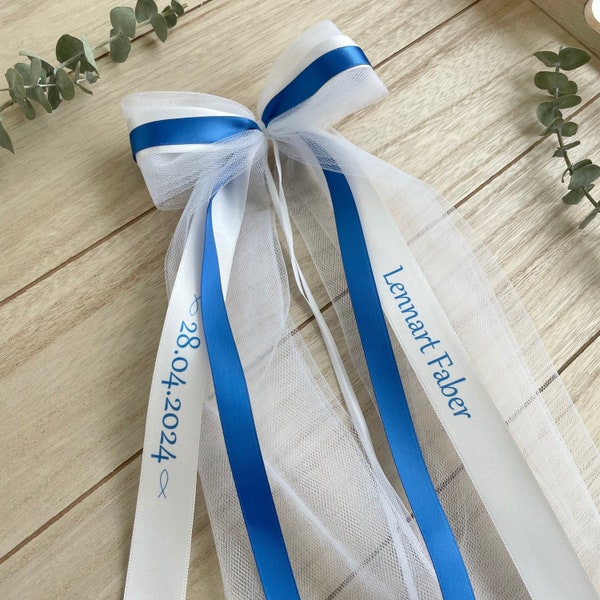 Personalized bow for baptism | Communion | Confirmation | Confirmation