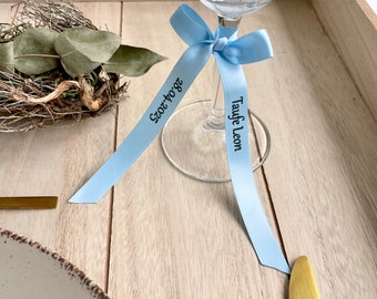 Bow personalized | Baptism | Table decoration | with name