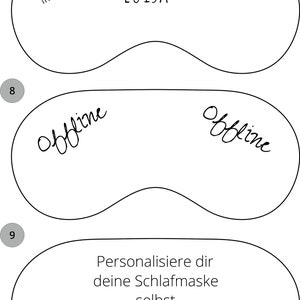 Schlafmaske Leinen personalisiert und handgemacht Bild 10