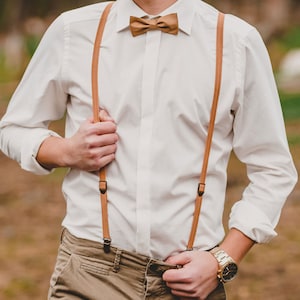 Men's Suspenders Narrow Cognac