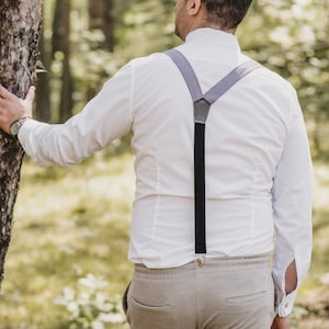 Men's suspenders in berry colors image 3