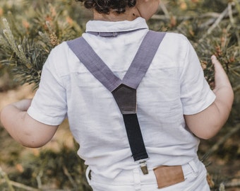 Children's suspenders made of linen