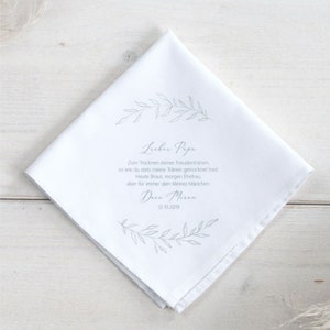 Fazzoletto in tessuto personalizzato | Edizione Boho | Ghirlanda di foglie 4