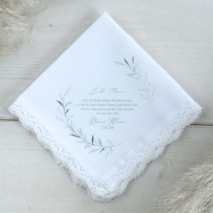 Fazzoletto in tessuto personalizzato | Edizione Boho | Ghirlanda di foglie 2
