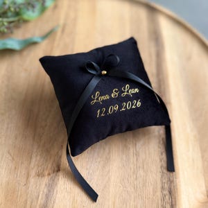ringkussen fluweel | zwart | gepersonaliseerd