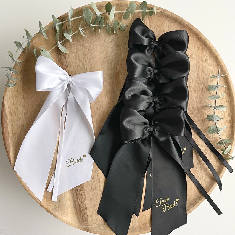 JGA hair bows set Weiß + Schwarz