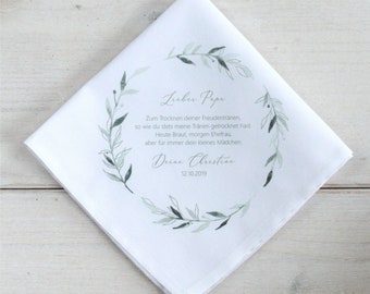Handkerchief Personalized | bohemian edition | wreath of leaves 1