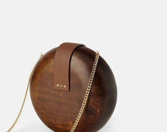 wooden sling bag
