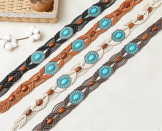 Vintage Woven Macrame Belt,festival Belt,hippie Belt,long  display picture 1