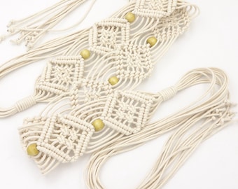 Hand made retro Olive Green Macramé Belt il_340x270.3264331790_ovnf.jpg main image 3