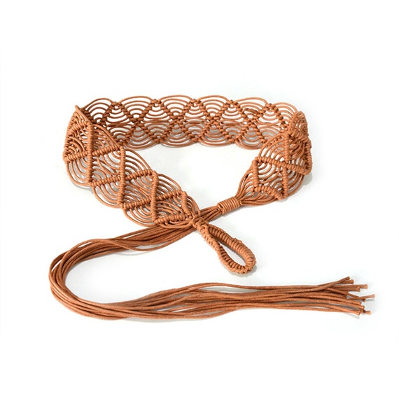 Vintage Bohemian Macrame Belt,festival Belt,hippie Belt  display picture 2