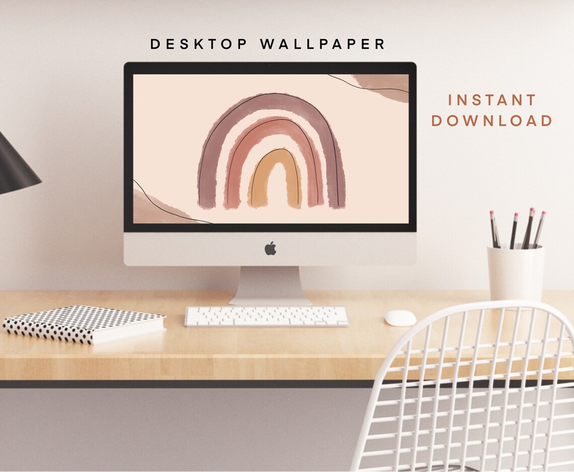 Desktop Wallpaper Aesthetic Print Abstract nude minimal | Etsy