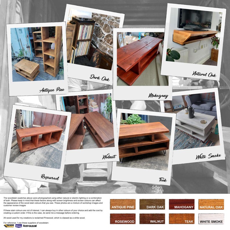 Image showing wood stain colour options