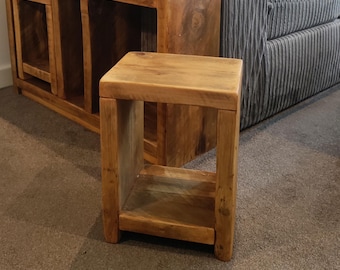 Rustic Wooden Stool, Handmade Small Childs Seat, Plant Stand, set of stools
