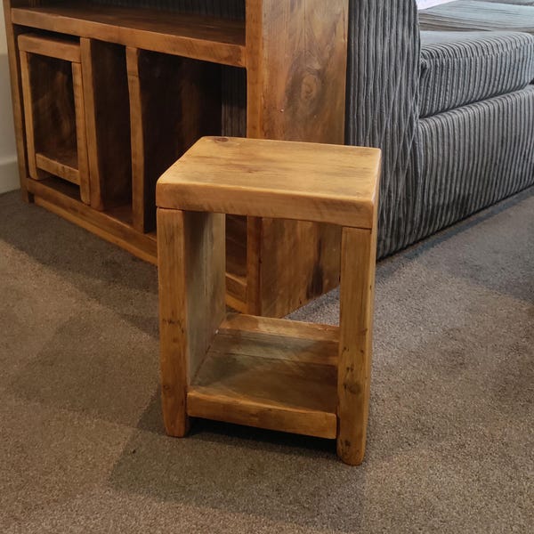 Rustic Wooden Stool, Handmade Small Childs Seat, Plant Stand, set of stools