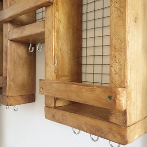 Chunky Industrial Spice Rack kitchen storage handmade gift Rustic Spice Shelf image 5