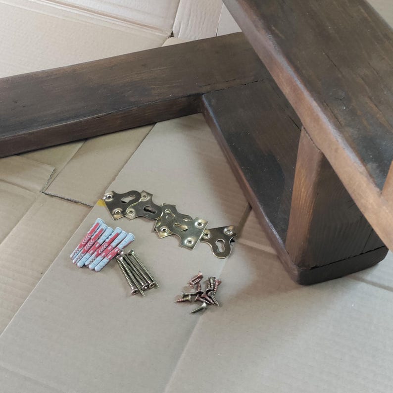 Rustic Corner Shelf, Reversible Corner Shelving, Handcrafted Pinewood storage and Organisation image 9