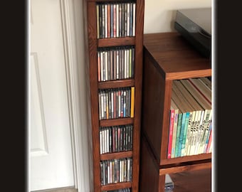 Ikea Boalt Wooden CD Storage Tower Rack | Stores 35 Cds | 59cm