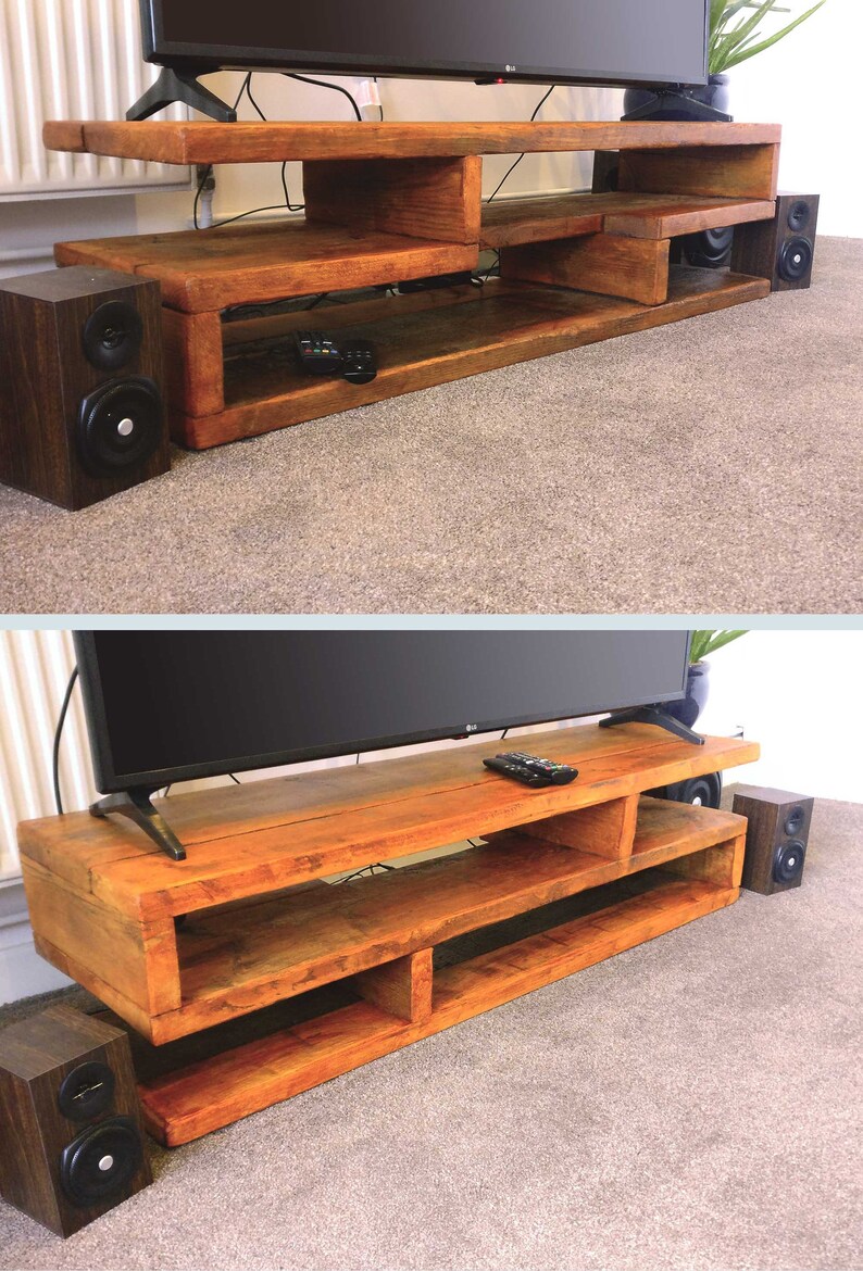 Chunky Rustic TV Stand Etsy UK