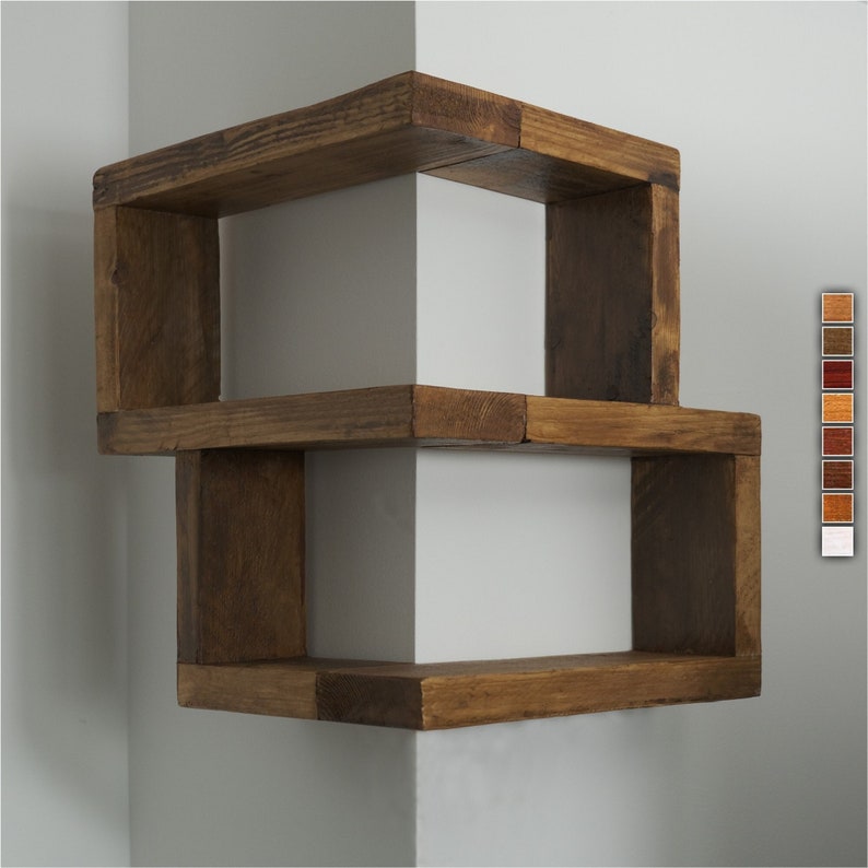 small Corner shelf shown on a corner